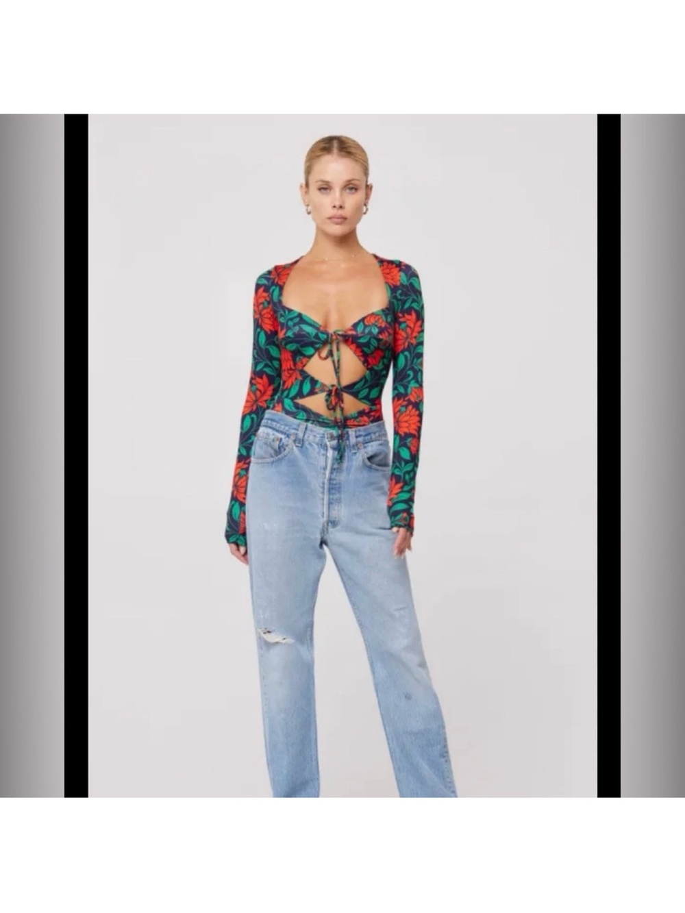 Resa tie front bodysuit